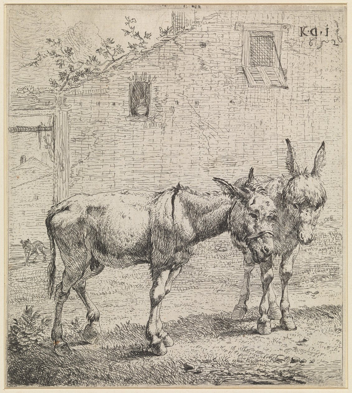 Die zwei Esel von Karel Dujardin