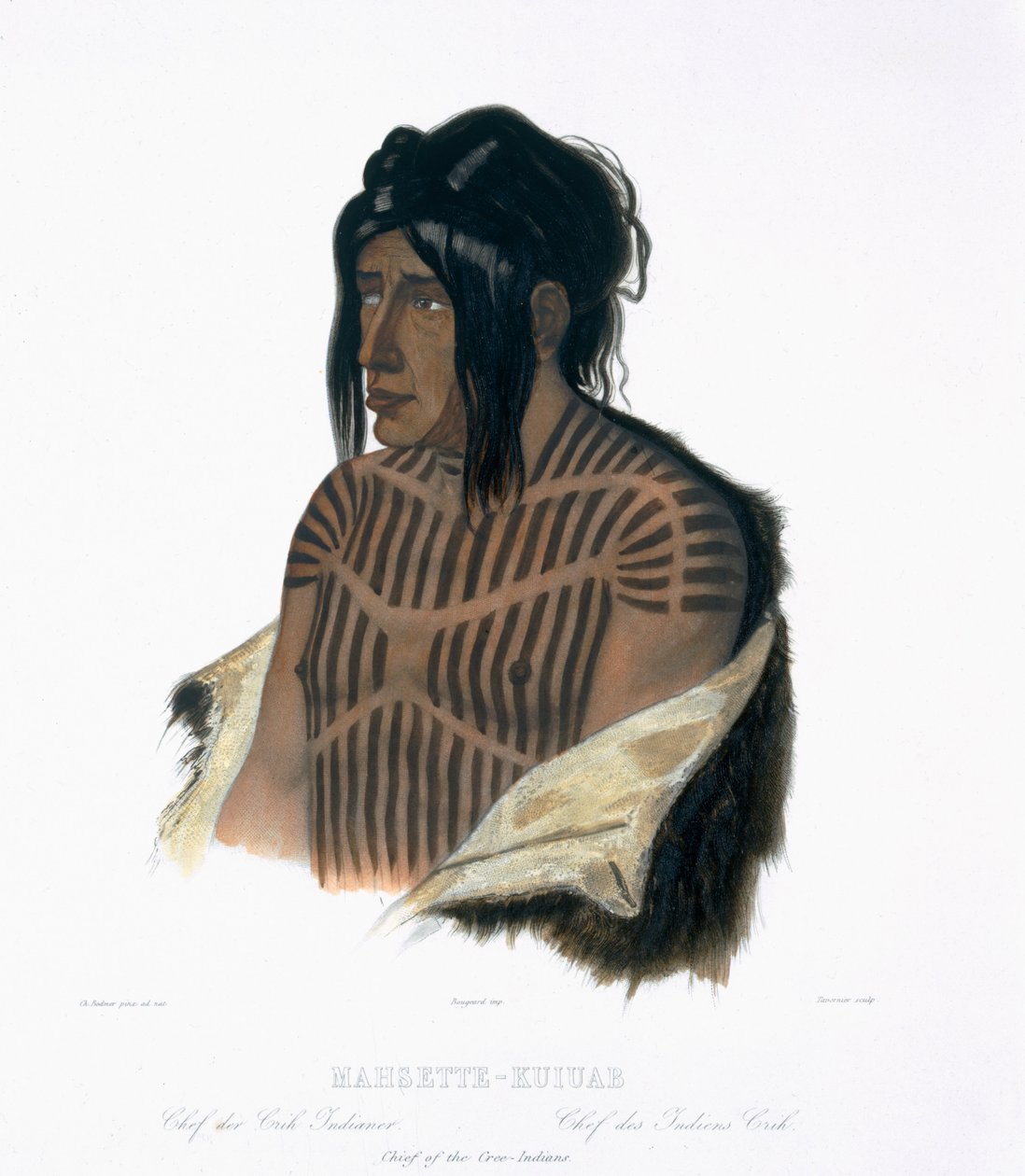 Mahsette-Kuiuab, Häuptling der Cree-Indianer, Tafel 22 aus Band 1 von 