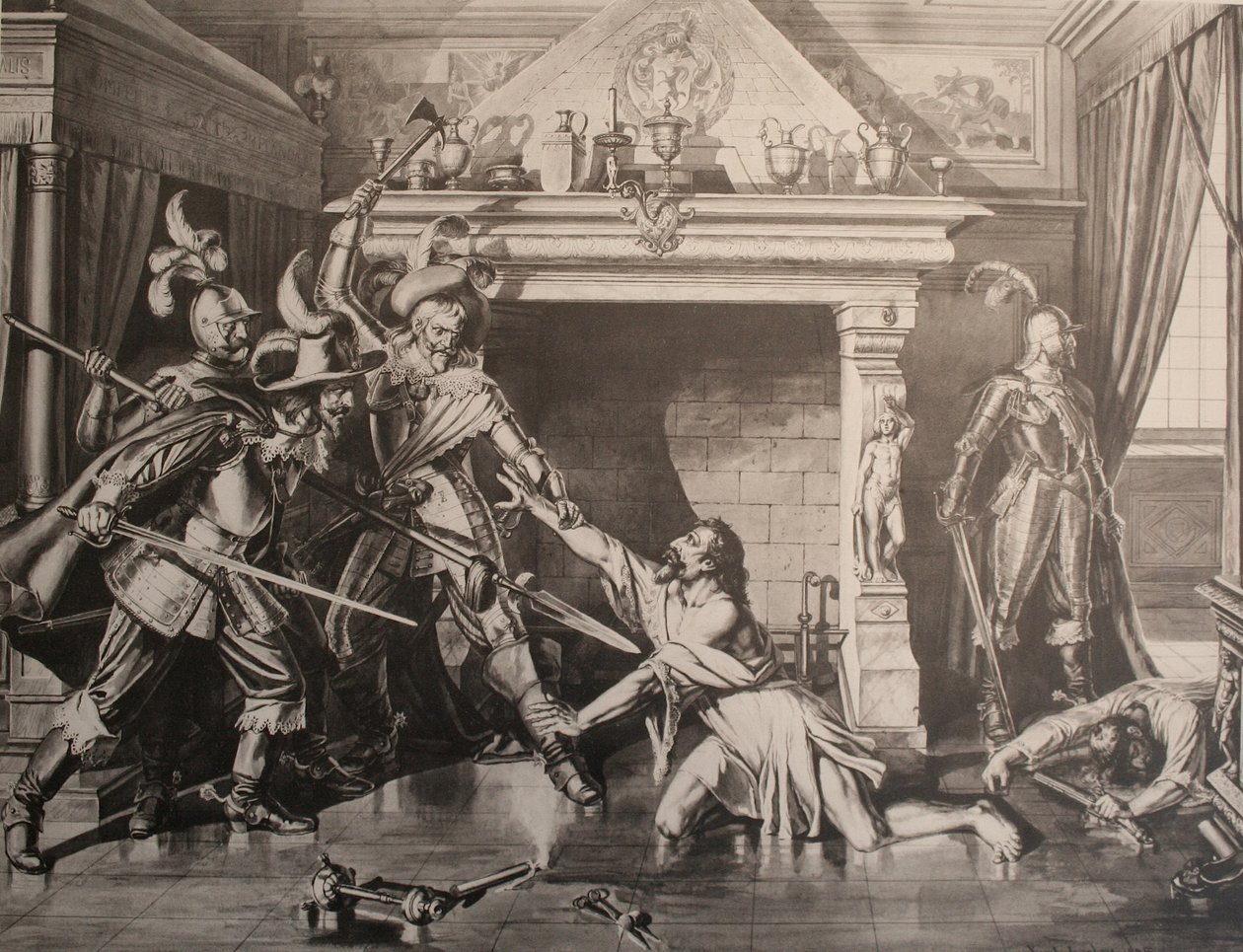 Die Ermordung von Pompejus Planta von Karl Jauslin