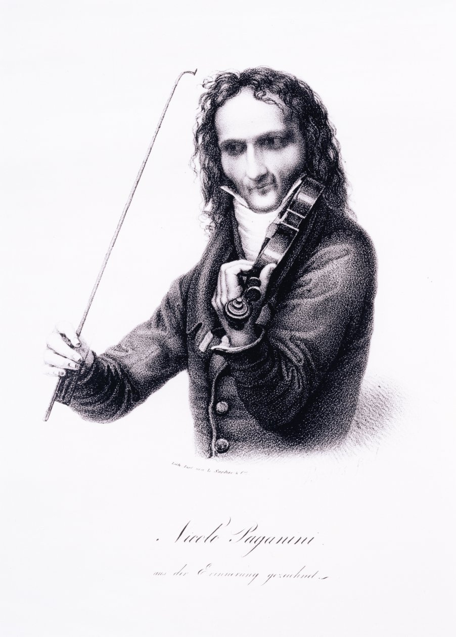 Porträt von Niccolo Paganini, italienischer Geiger von Karl Joseph Begas