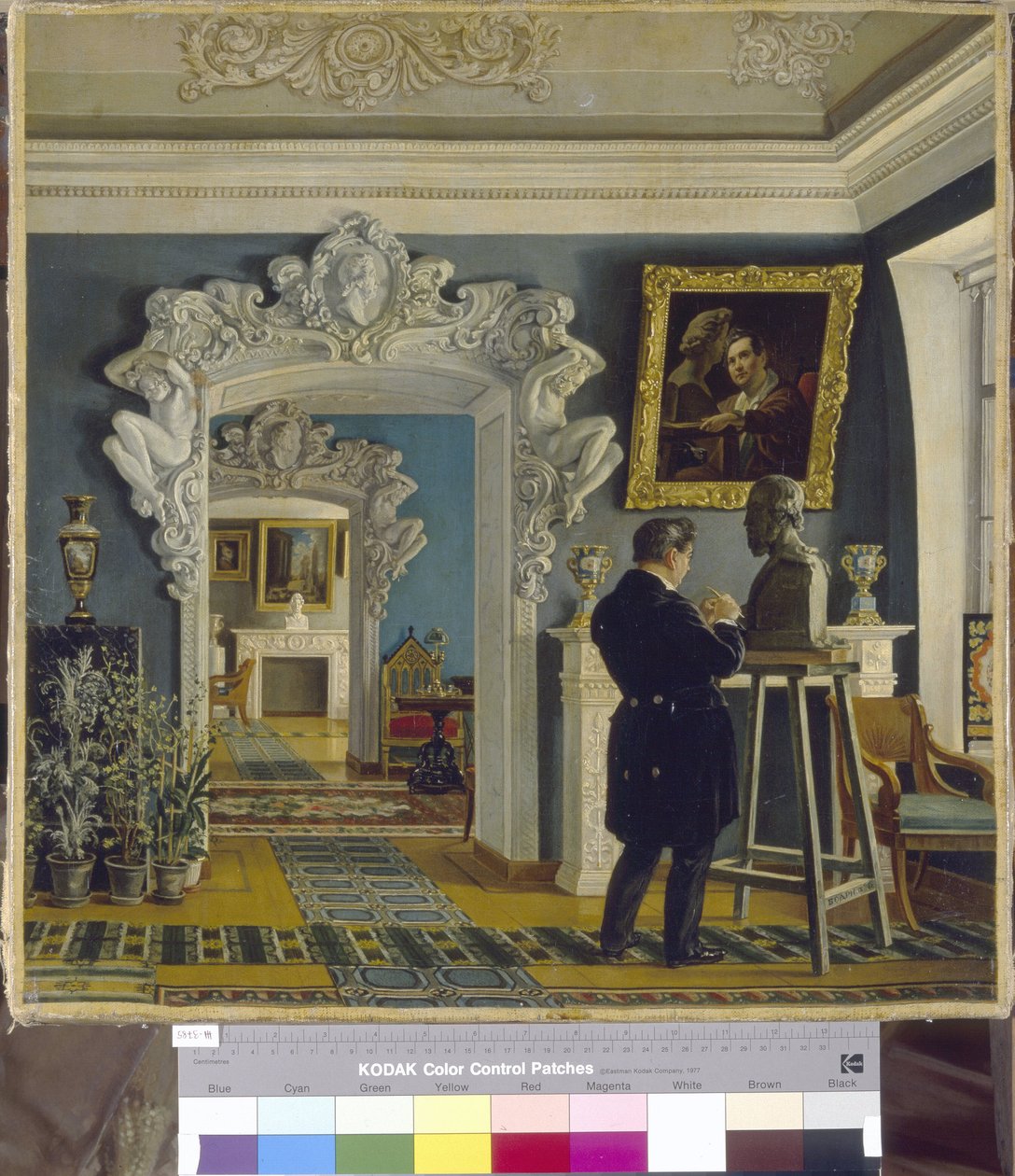 Der Bildhauer Ivan P. Vitali bei der Arbeit von Karl Fridrikh Petrovich Bodri