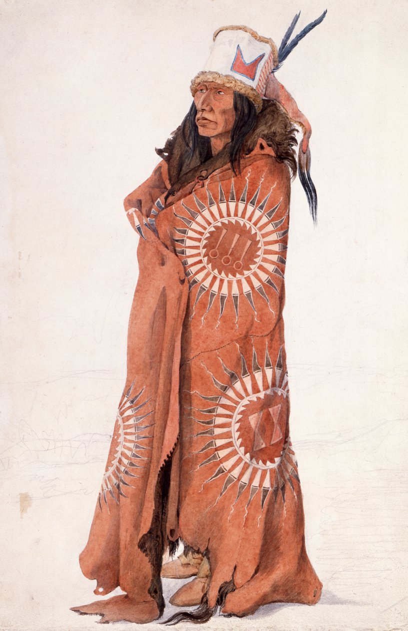 Biróhkä, Hidatsa Mann von Karl Bodmer