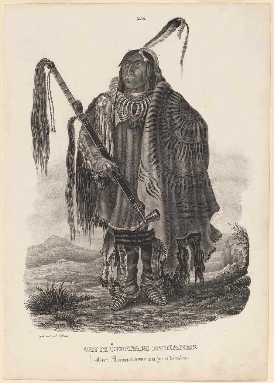 Ein Monitari-Indianer von Karl Bodmer