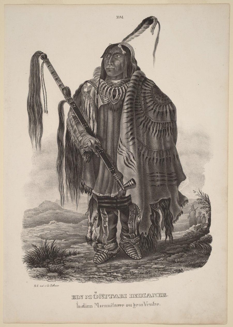 Ein Monitari-Indianer von Karl Bodmer