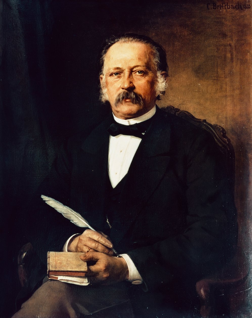 Porträt von Heinrich Theodor Fontane, deutscher Dichter und Schriftsteller von Karl Breitbach