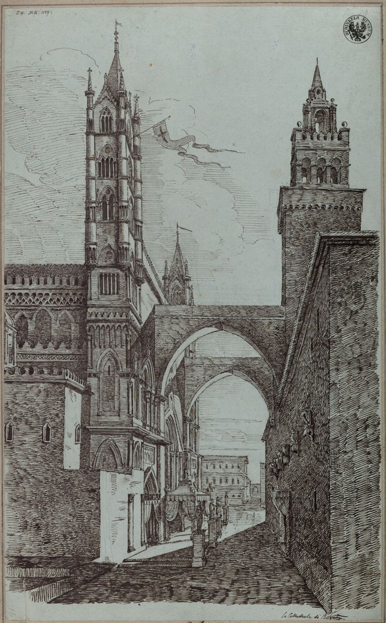 Ansicht der Kathedralkirche von Palermo von Karl Friedrich Schinkel