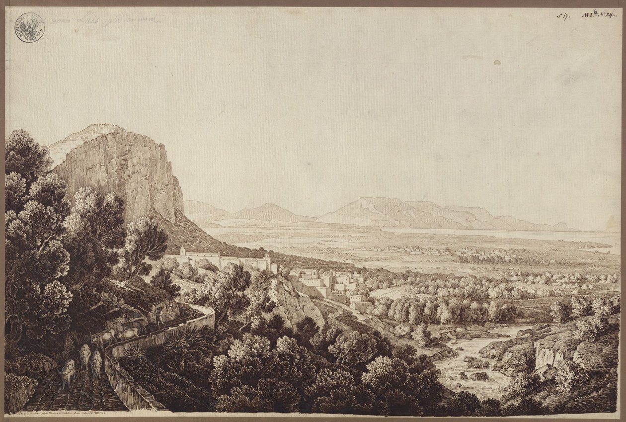 Ansicht des Tals von Partinico in Sizilien von Karl Friedrich Schinkel