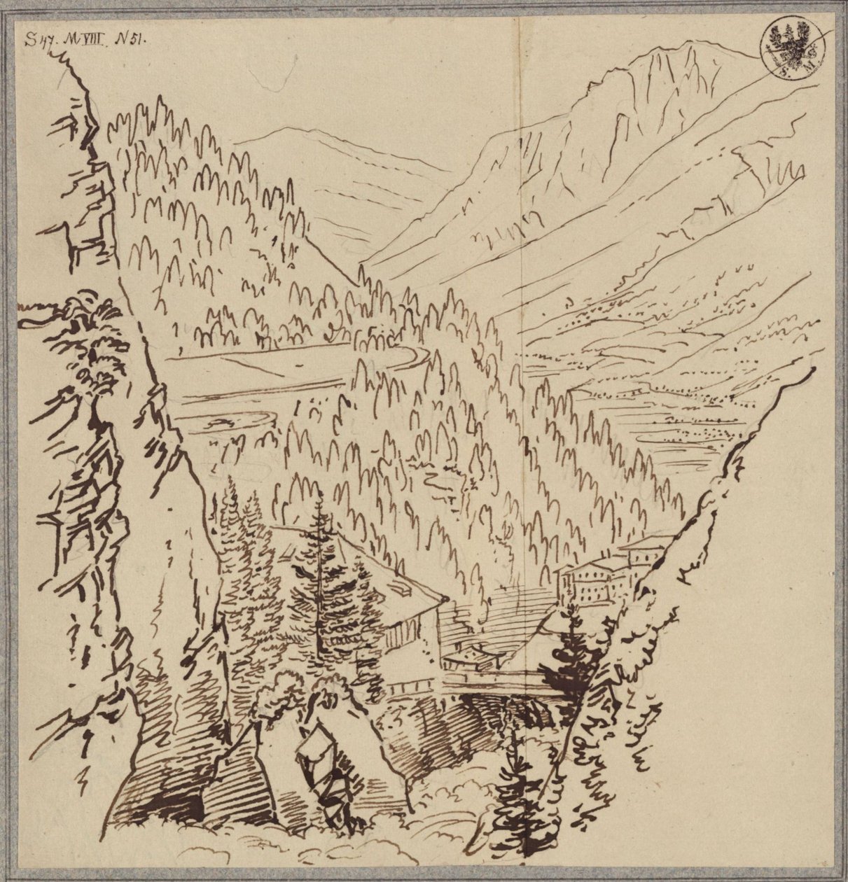 Ansicht im Gasteinertal von Karl Friedrich Schinkel