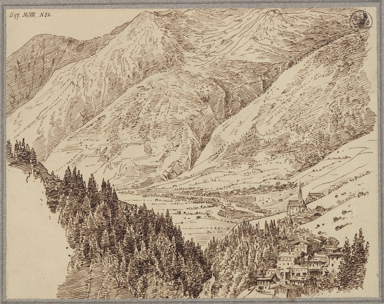 Das Gasteinertal mit Wildbad von Karl Friedrich Schinkel