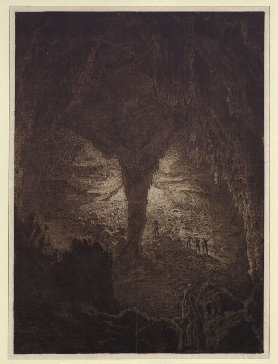 Die große Höhle bei Corgniale in Krain von Karl Friedrich Schinkel