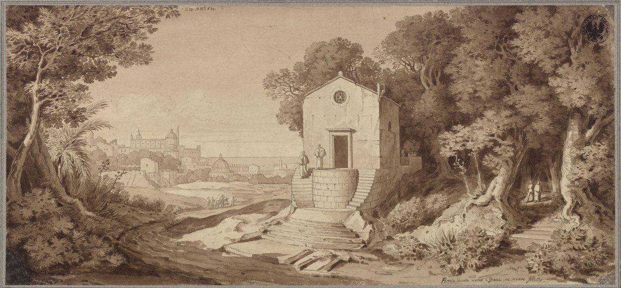 Eine kleine Kapelle aus Lava erbaut bei Giarre auf dem Aetna von Karl Friedrich Schinkel