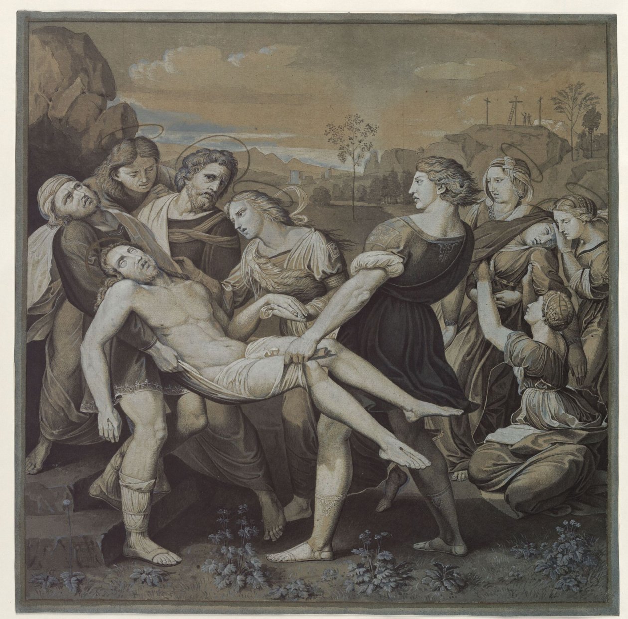 Kopie nach Raffaels "Grablegung" von Karl Friedrich Schinkel