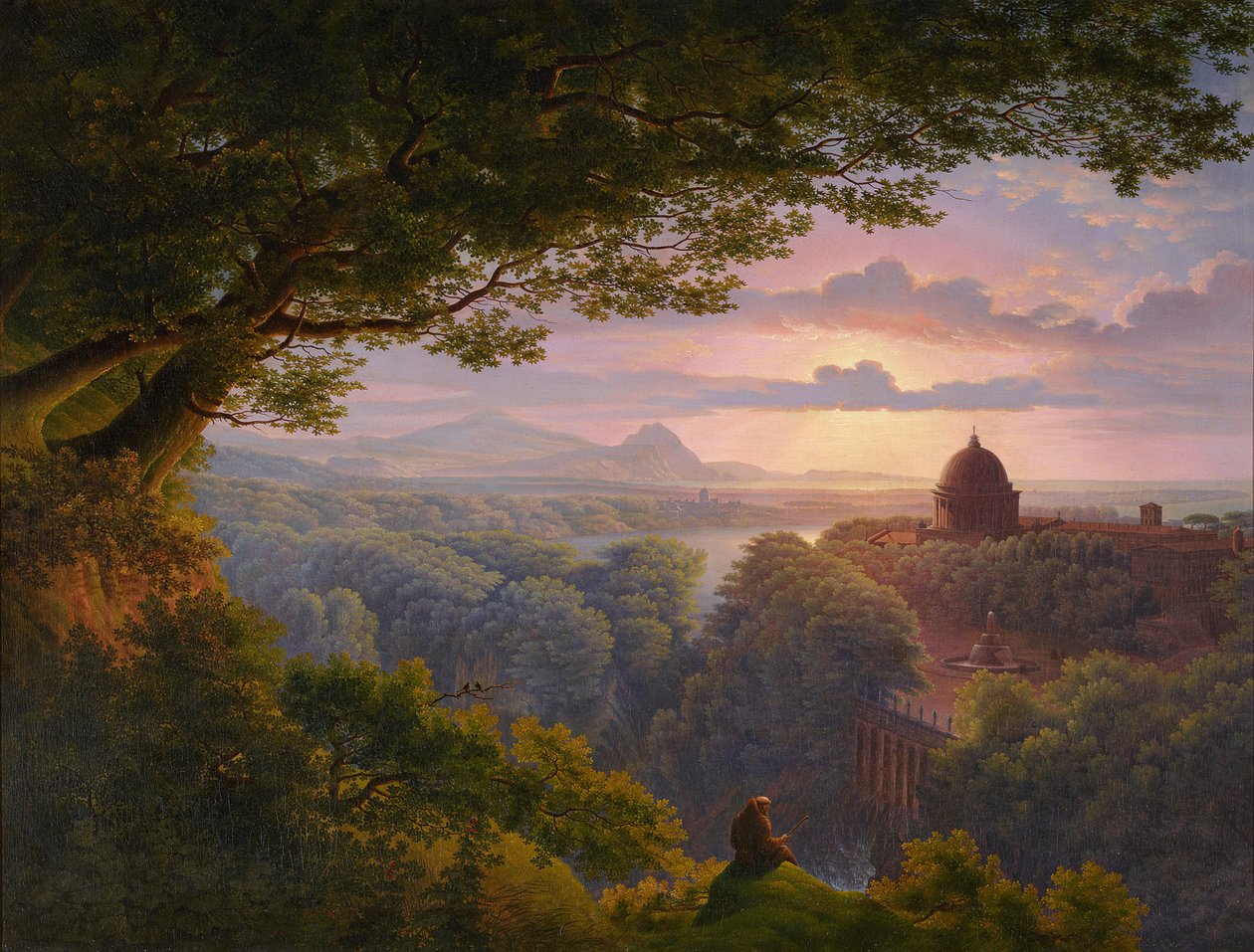 Landschaft mit Pilger (Kopie nach Karl Friedrich Schinkel) von Karl Friedrich Schinkel