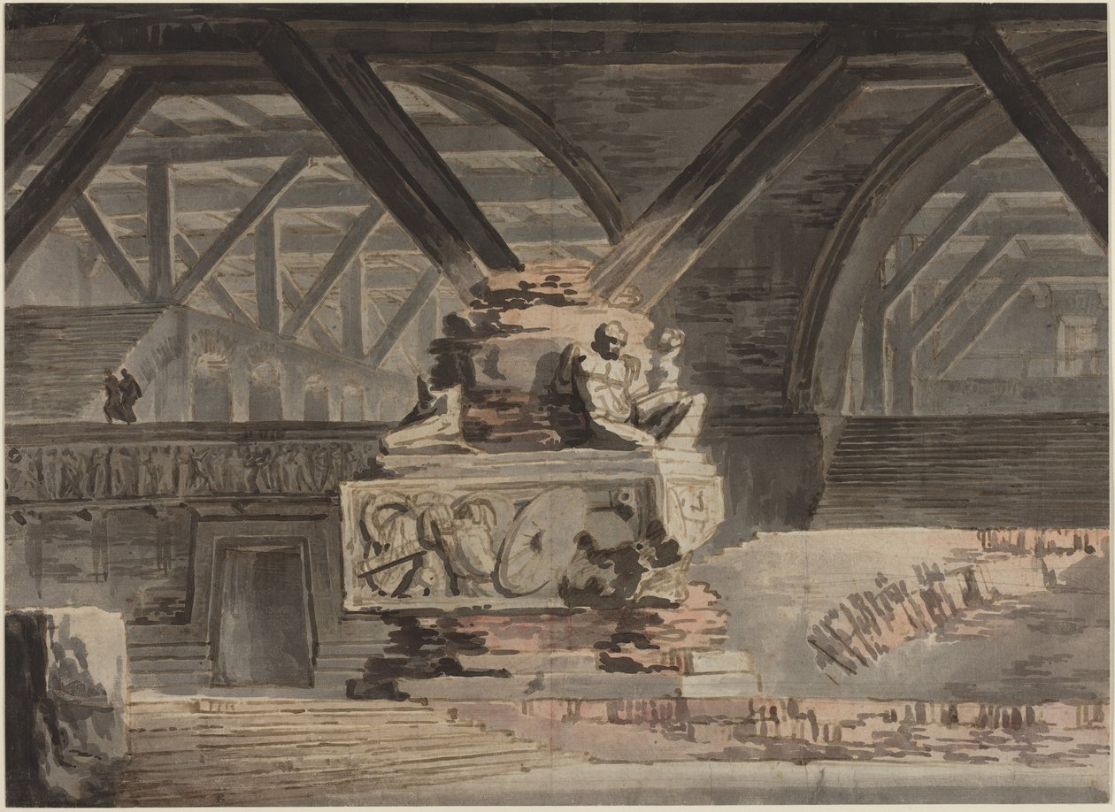 Bühnenbild: Ein Grabgewölbe von Karl Friedrich Schinkel