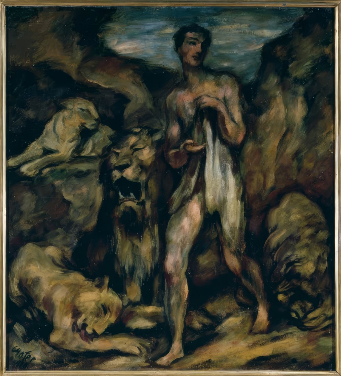 Daniel in der Löwengrube von Karl Hofer