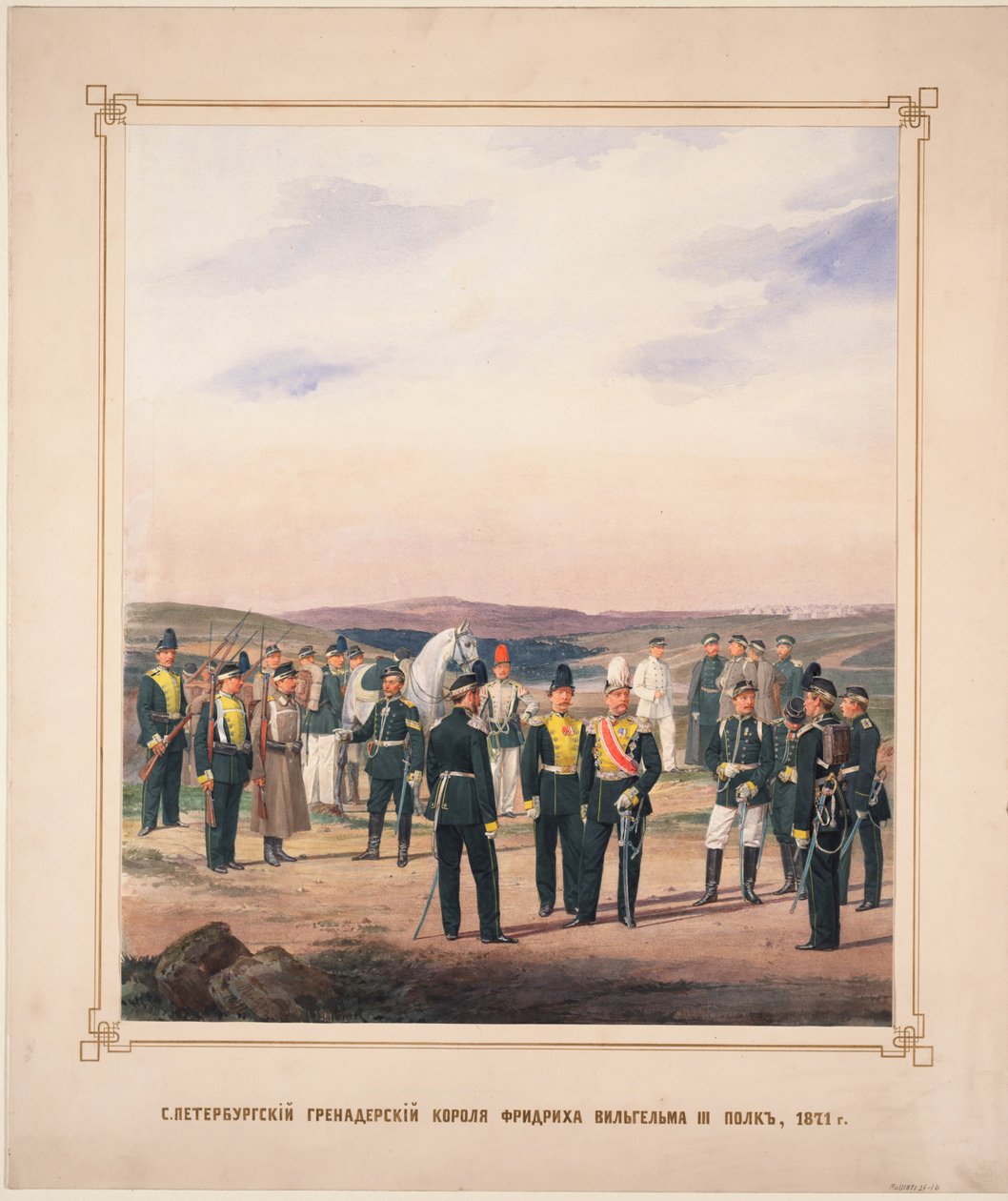 St. Petersburger Leibgarde-Grenadierregiment von König Friedrich Wilhelm III., 1871 von Karl Karlovich Piratsky