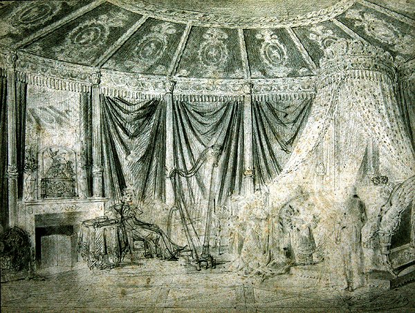 Das Schlafzimmer der Kaiserin Josephine in Rueil-Malmaison von Karl Loeillot Hartwig