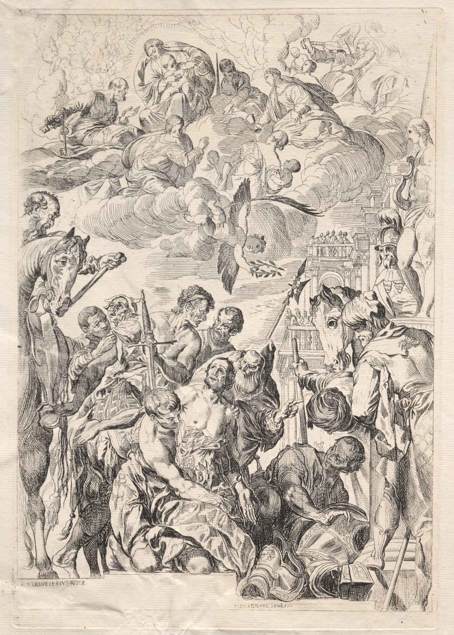 St. Georg bereitet sich auf sein Martyrium vor von Karl Ludwig Bernhard Buchhorn