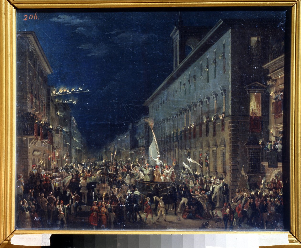 Politische Demonstration in Rom (Italien) von Karl Pavlovich Bryullov
