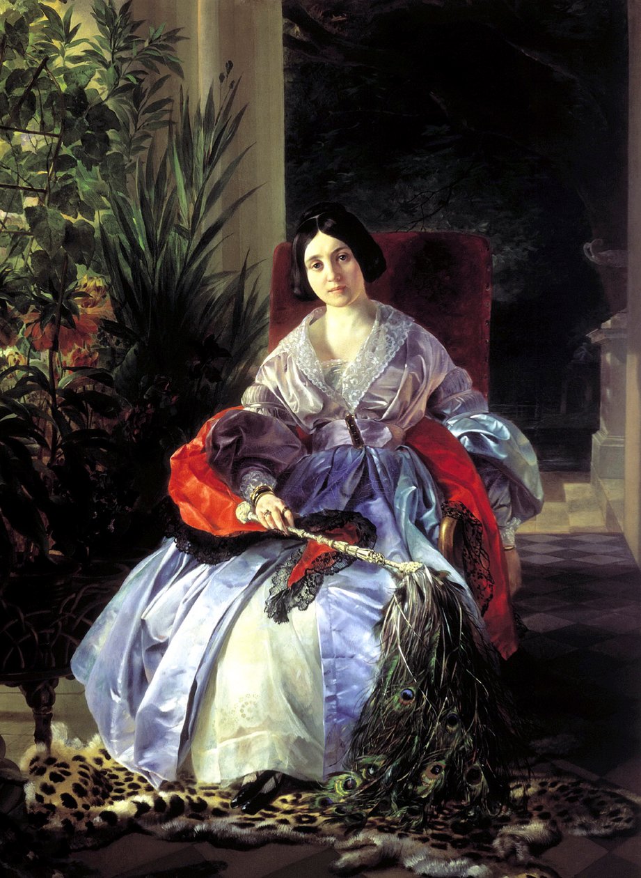 Porträt von Prinzessin Elizaveta Pavlovna Saltykova, 1841 von Karl Pavlovich Bryullov