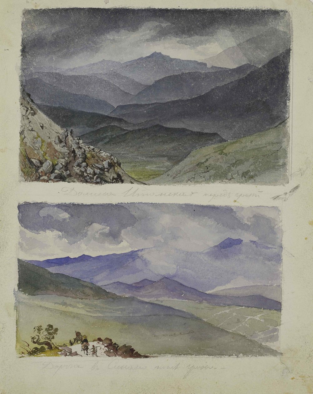 Weg nach Sinano nach dem Sturm, 1835 von Karl Pavlovich Bryullov