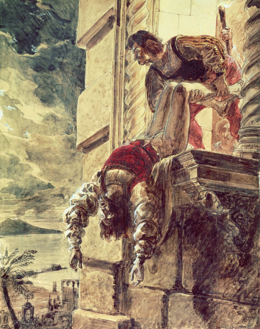 Die Ermordung von Prinz Andreas von Ungarn auf Geheiß von Königin Johanna I. von Neapel von Karl Pavlovich Bryullov