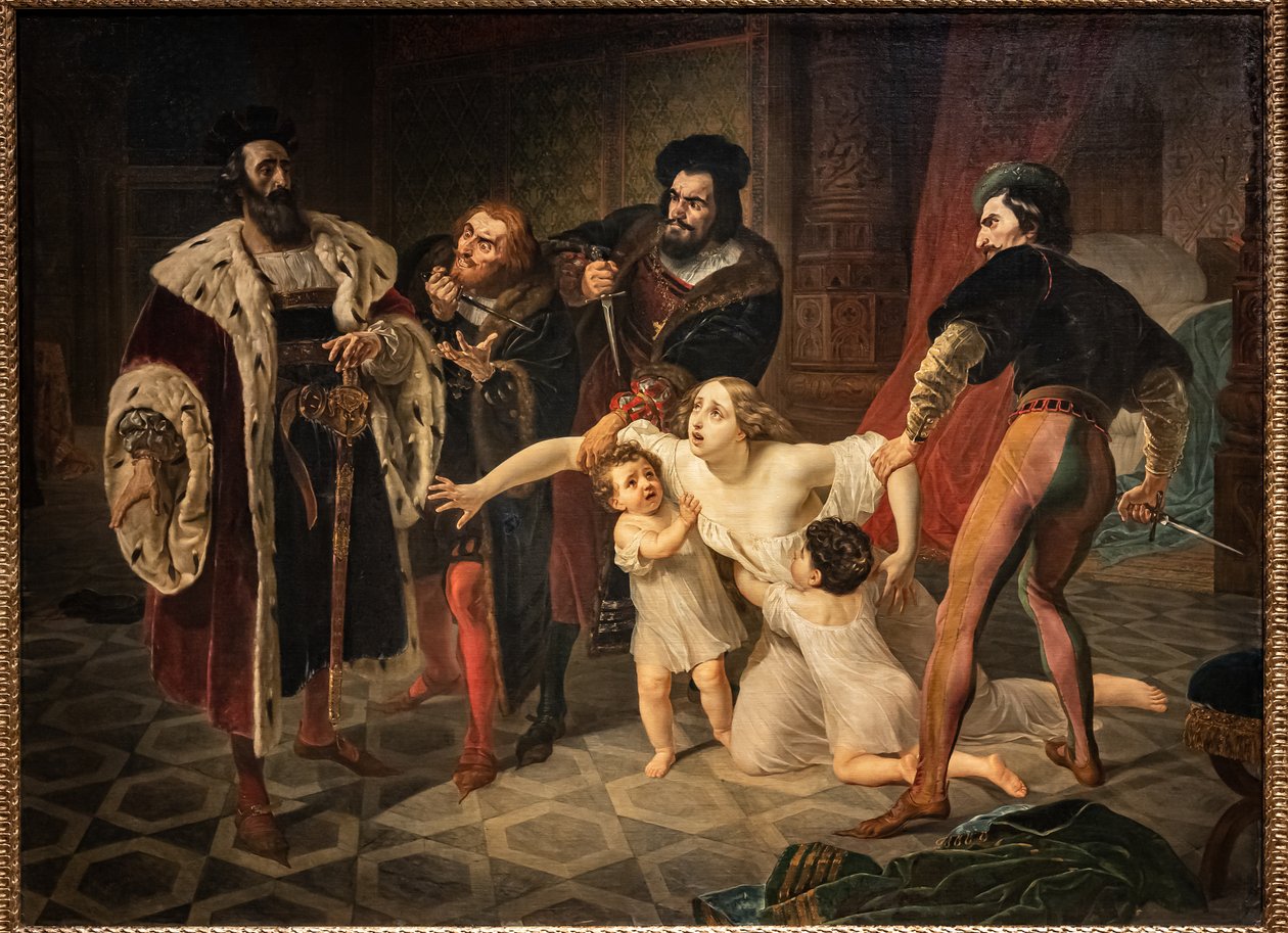 Das Opfer von Ines Di Castro (Tod von Ines Di Castro) von Karl Pavlovich Bryullov