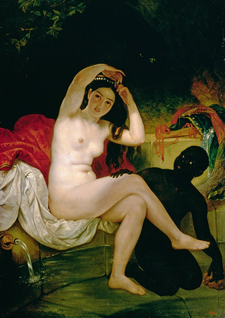 Virsavia, oder Badende mit einem Negersklaven von Karl Pavlovich Bryullov