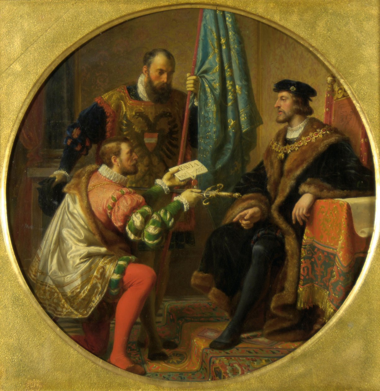 Kaiser Karl V. und König Franz I. bei Pavia 1525 von Karl von Blaas