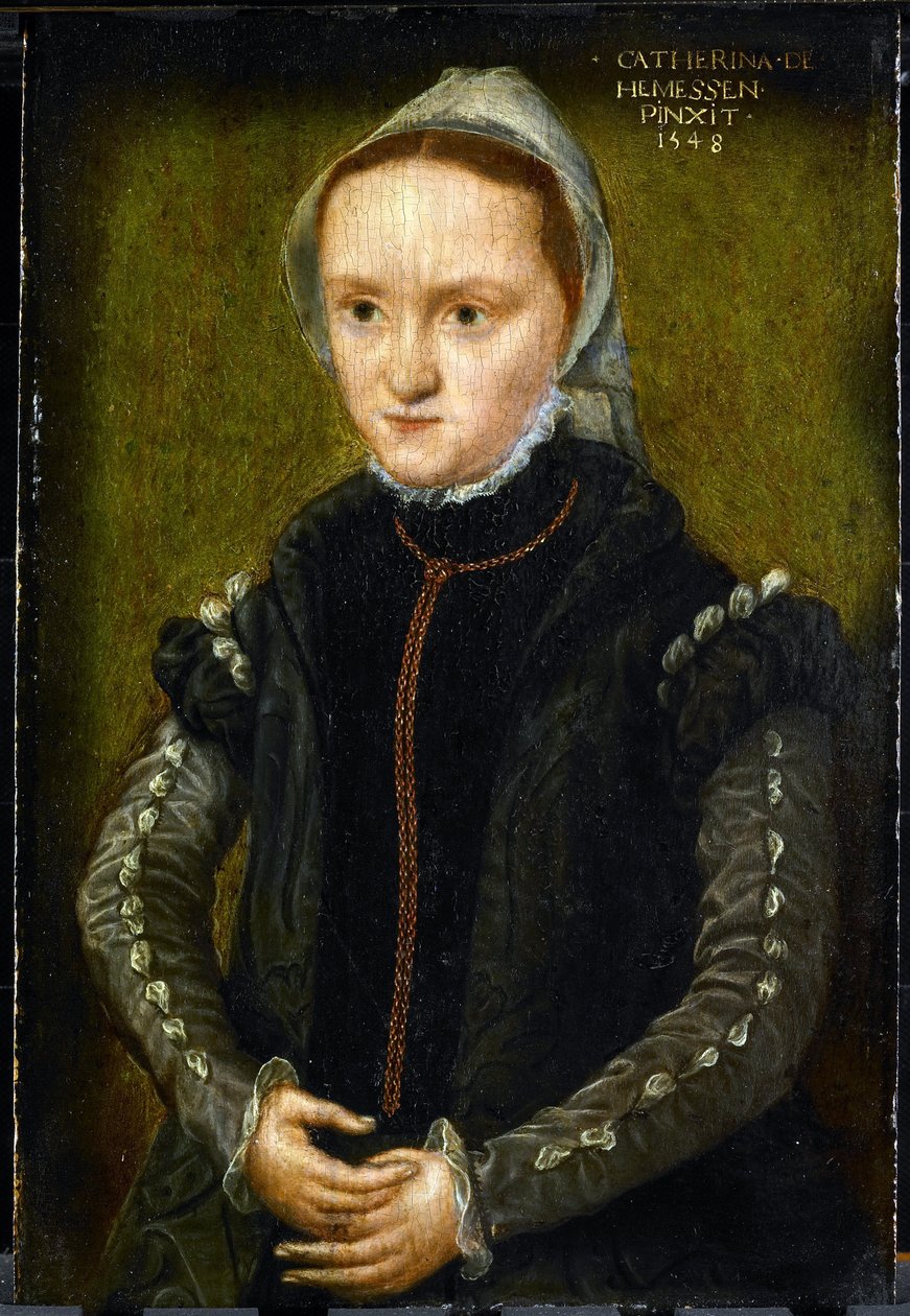 Porträt einer Frau, wahrscheinlich ein Selbstporträt von Katharina van Hemessen