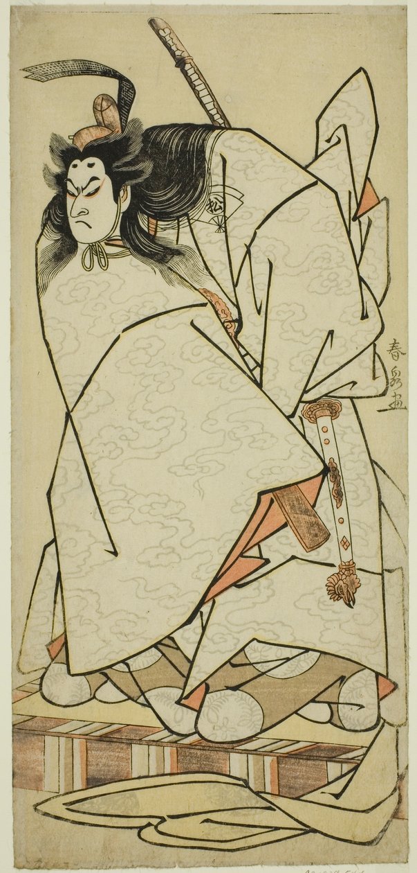 Der Schauspieler Onoe Matsusuke I als Ashikaga Takauji im Stück Kumoi no Hana Yoshino no Wakamusha, aufgeführt im Nakamura-Theater im elften Monat, 1786 von Katsukawa Shunsen