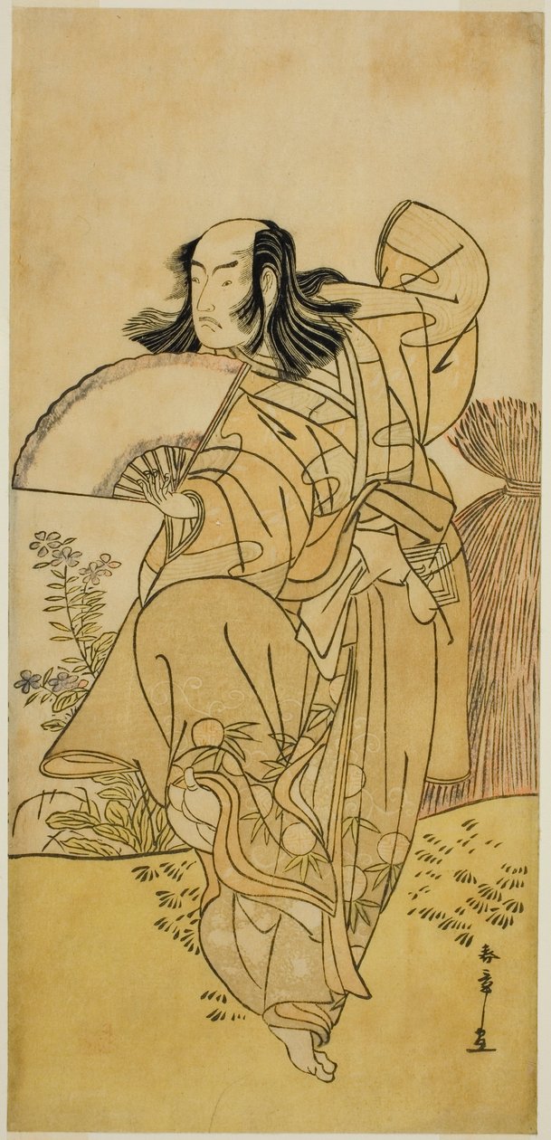 Der Schauspieler Ichikawa Yaozo III als Kusunoki Uraminosuke verkleidet als männlicher Fuchs von Tsukamoto (?), im Stück Kumoi no Hana Yoshino no Wakamusha (?), aufgeführt im Nakamura Theater (?) im elften Monat, 1786 (?) von Katsukawa Shunsho