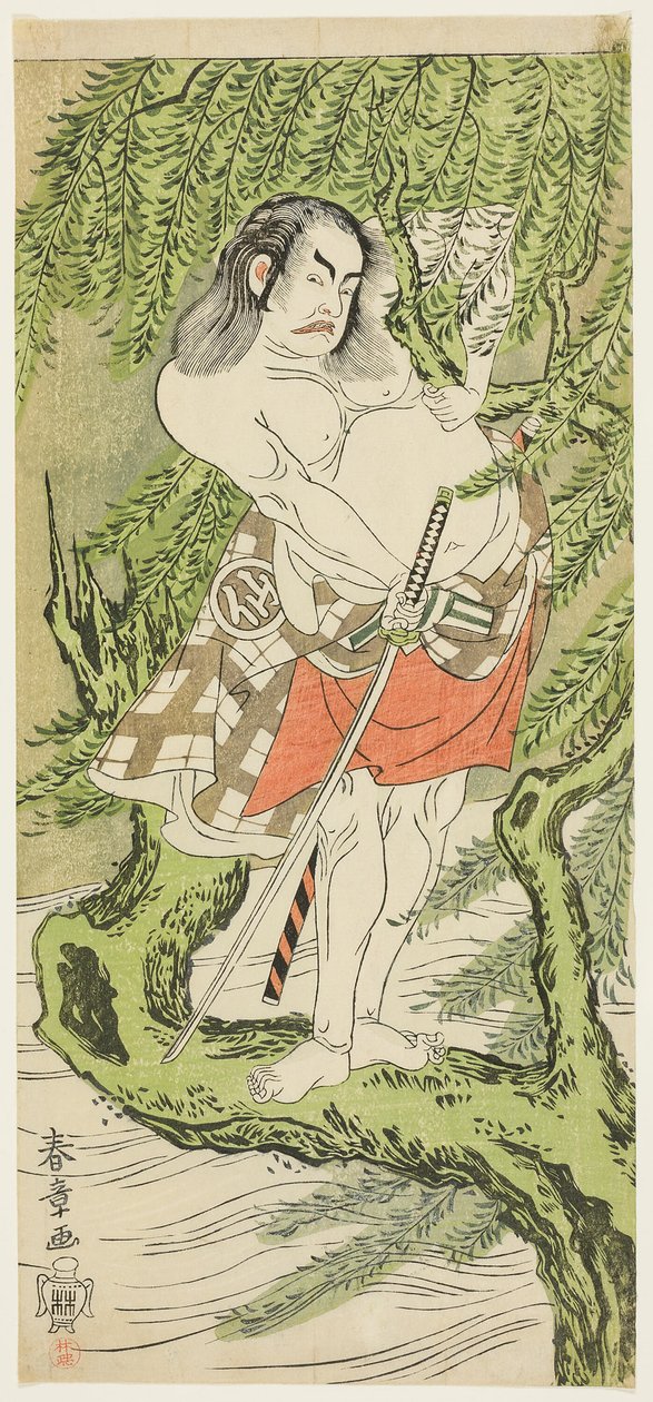 Der Schauspieler Nakamura Sukegoro II in der Rolle eines ritterlichen Bürgers (otokodate) von Katsukawa Shunsho