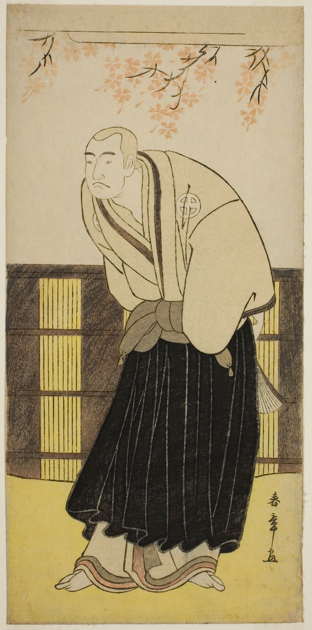 Der Schauspieler Otani Hiroji III als Mönch Izayoibo im Stück Keisei Katabira ga Tsuji, aufgeführt im Ichimura Theater im siebten Monat, 1783 von Katsukawa Shunsho