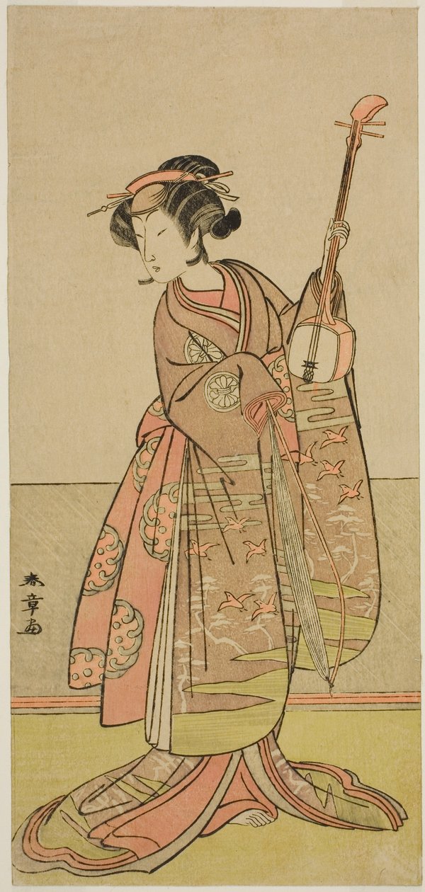 Der Schauspieler Segawa Yujiro I in einer unbekannten Rolle von Katsukawa Shunsho