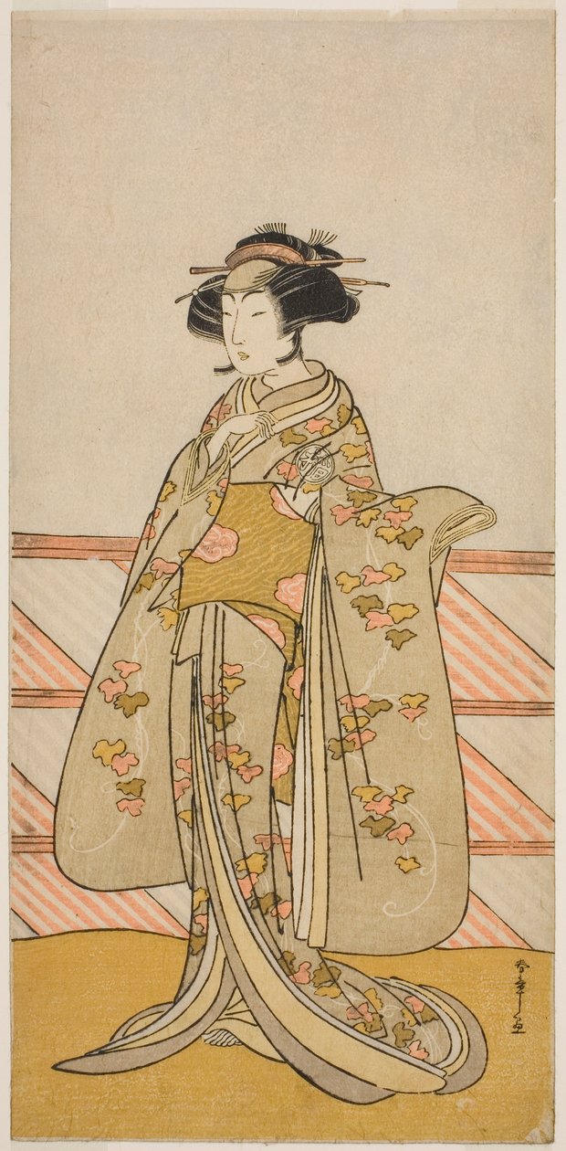 Der Schauspieler Yoshizawa Iroha I als Tamamo no Mae (?) im Stück Sakuya Kono Hana no Kaomise (?), aufgeführt im Nakamura Theater (?) im elften Monat, 1776 (?) von Katsukawa Shunsho