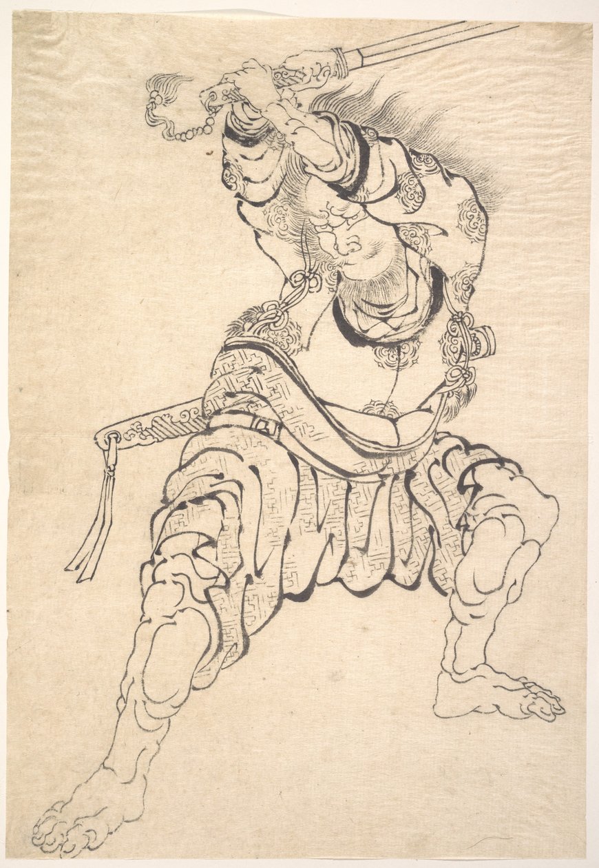 Ein Krieger von Katsushika Hokusai