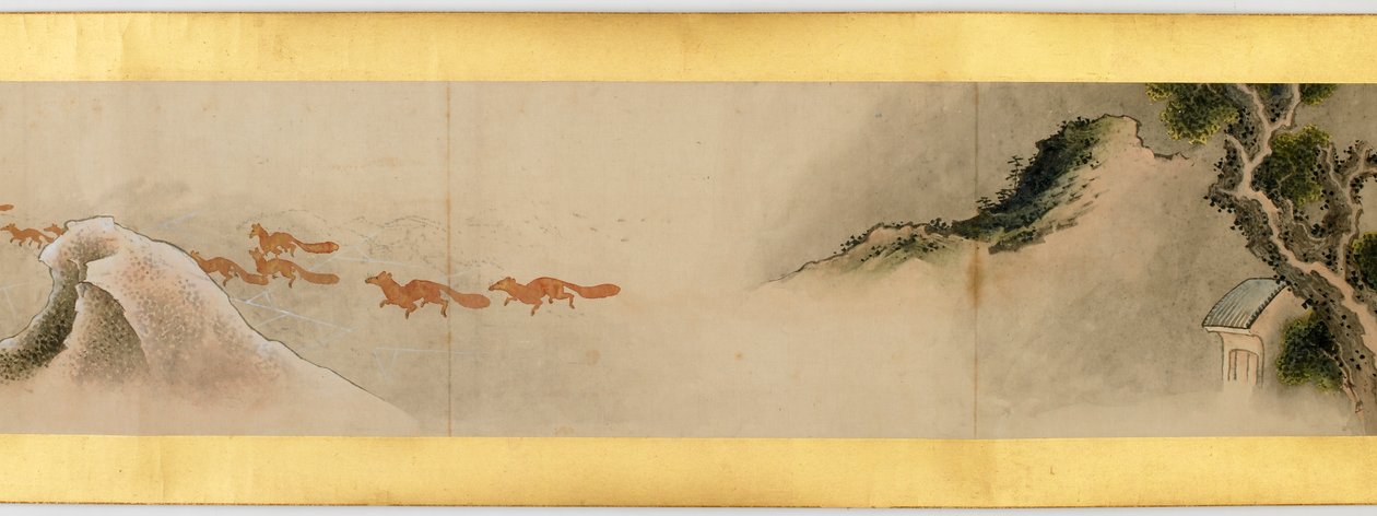 Detail einer Bildrolle mit verschiedenen Bildern, Edo-Periode, 1839 (Detail) von Katsushika Hokusai
