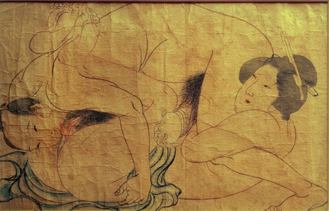 Erotische Szene von Katsushika Hokusai