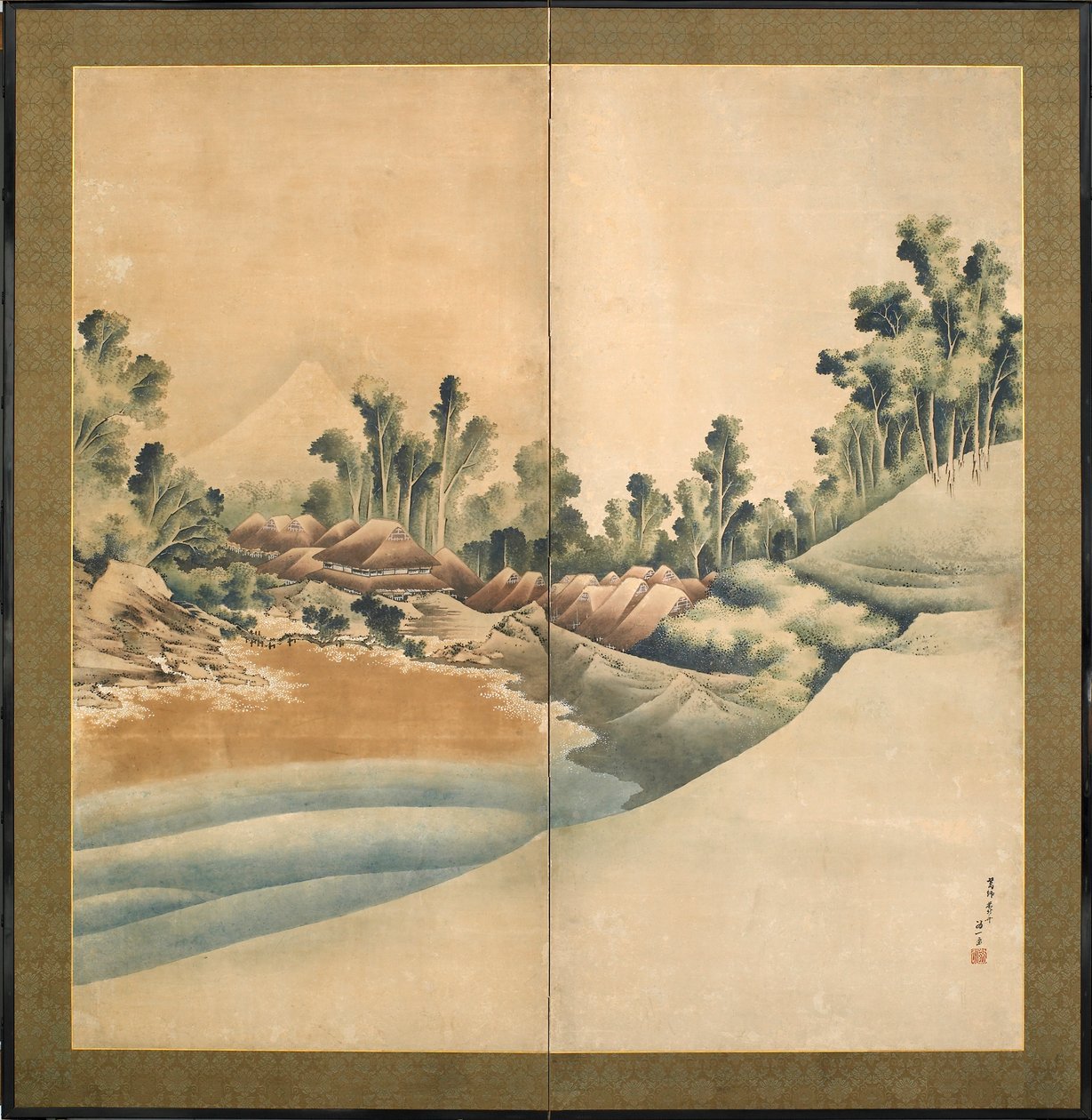 Berg Fuji und Enoshima, Edo-Periode, ca. 1825 von Katsushika Hokusai