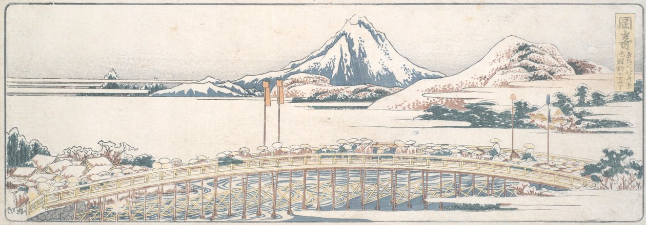 Okazaki, aus der Serie Dreiundfünfzig Posten der Frühlingsfreuden von Katsushika Hokusai