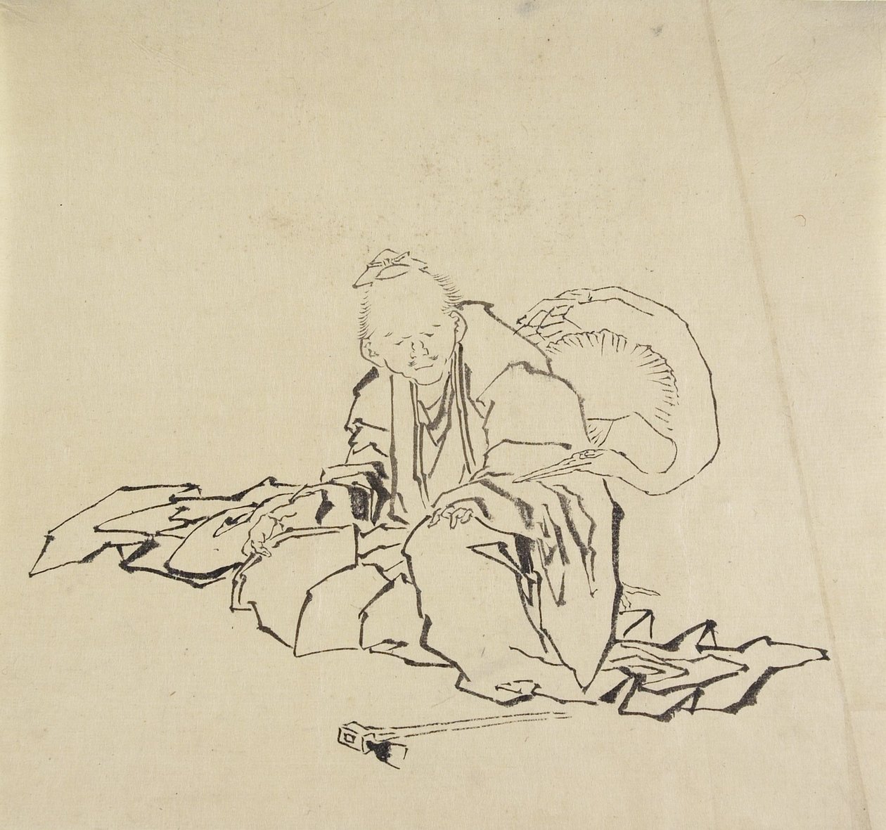Der Handwerker von Hida von Katsushika Hokusai