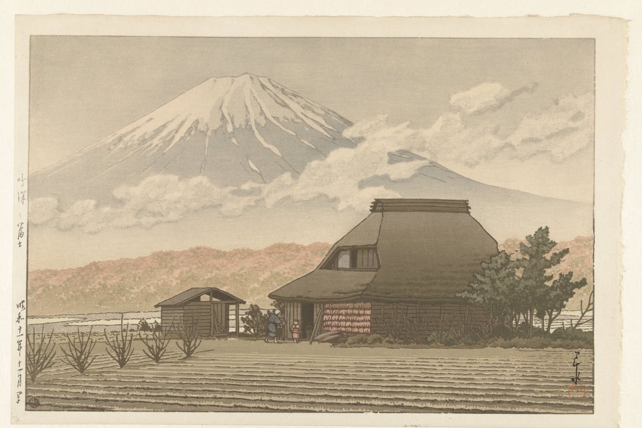Fuji vom Dorf Narusawa aus von Kawase Hasui