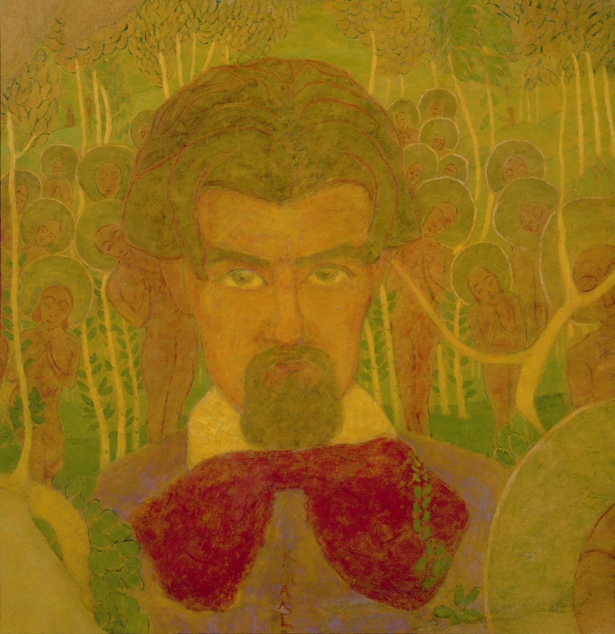 Selbstporträt, Studie für ein Fresko, 1907 von Kazimir Severinovich Malevich