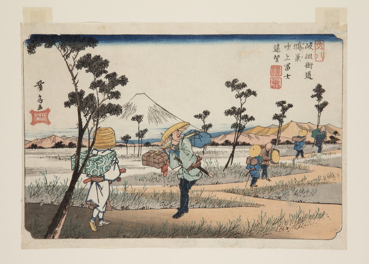 Nr. 8, Kōnosu: Fernsicht auf Fuji bei Fukiage von Keisai Eisen