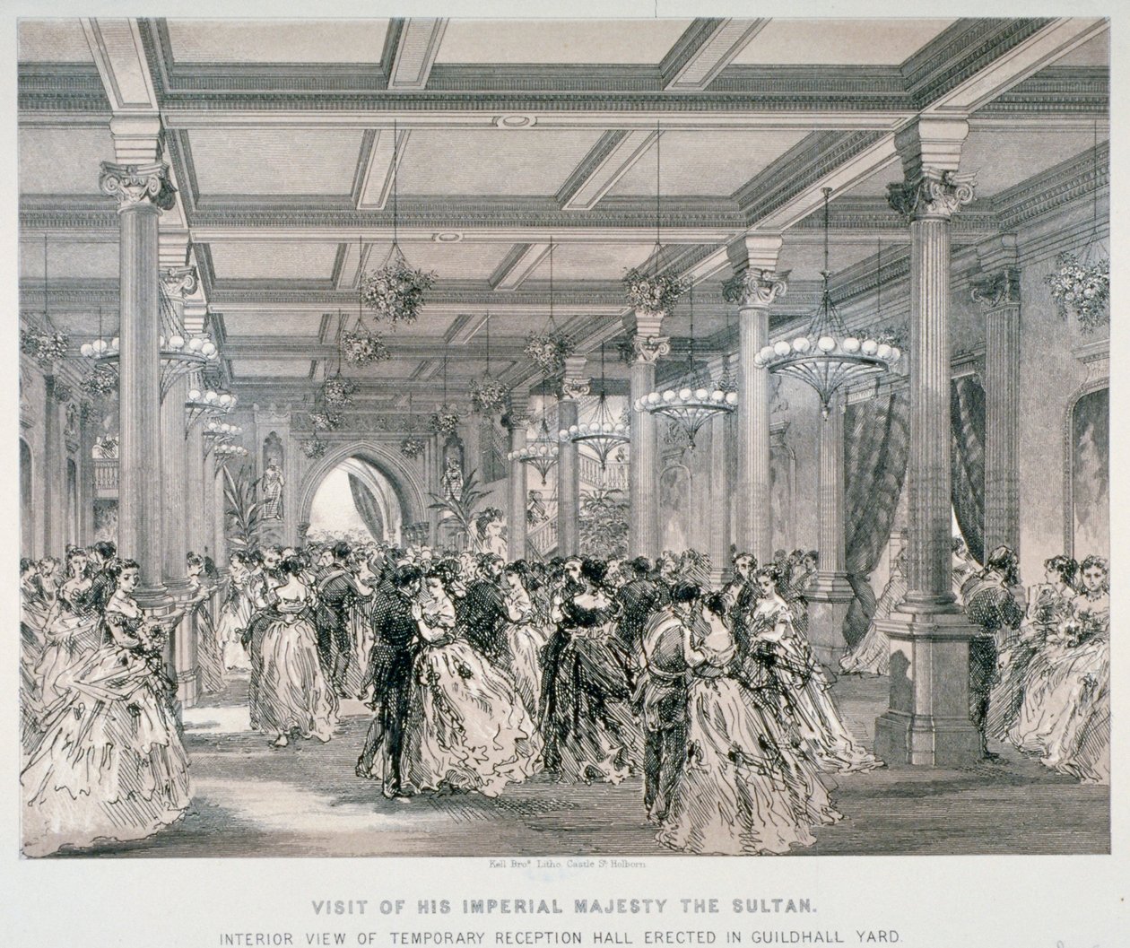 Empfang für den Sultan der Türkei, Guildhall, City of London, 1867 von Kell Brothers