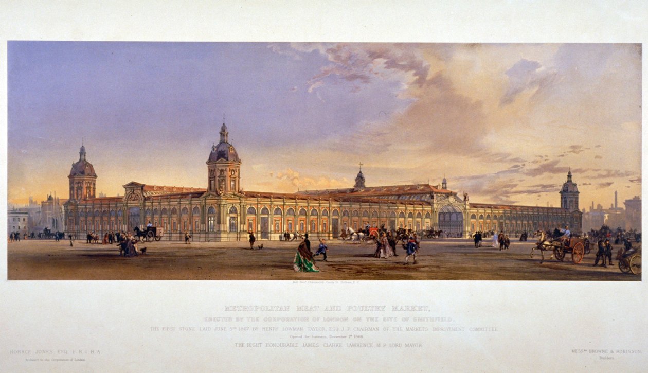 Smithfield Market, City of London, 1868 von Kell Brothers