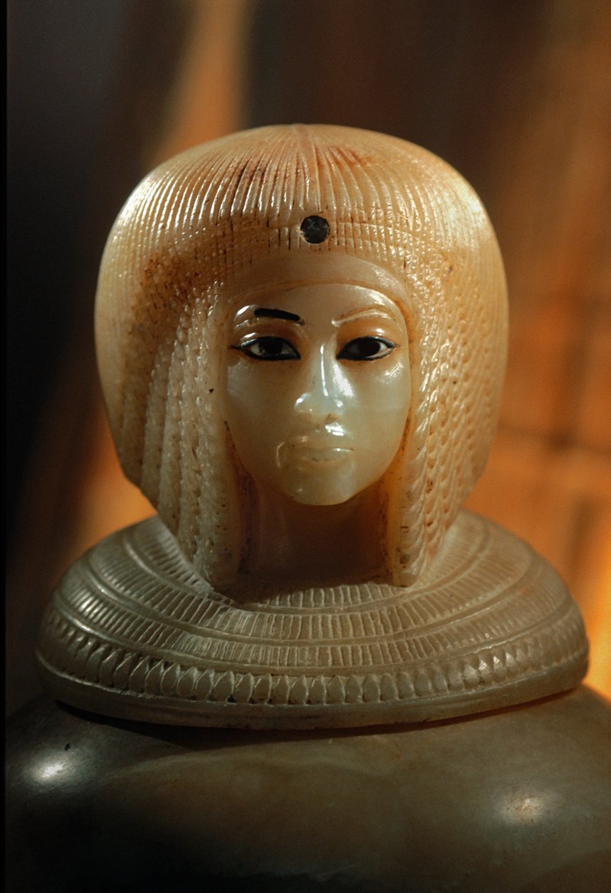 Kanopenkrugdeckel in Form von Kiya, einer Nebenfrau des Pharao Echnaton von Kenneth Garrett