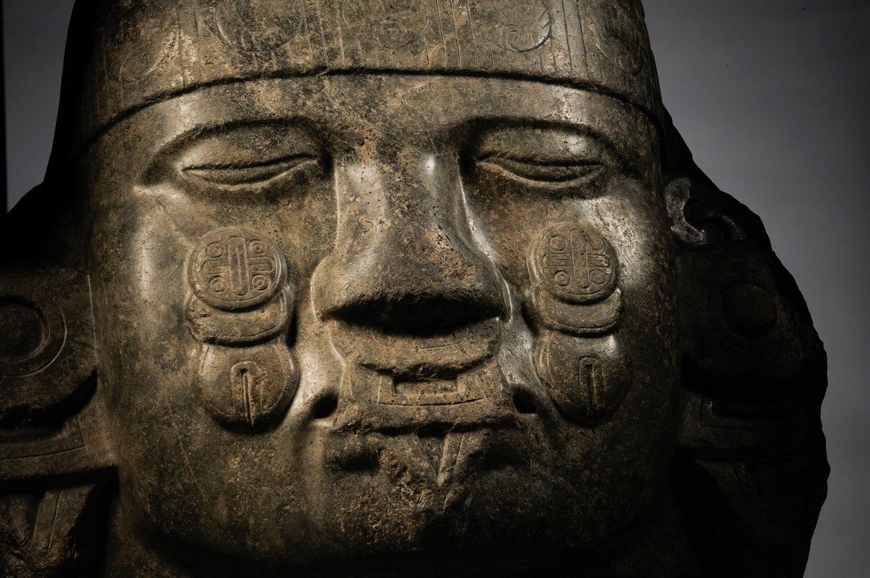Größte Azteken, Mexiko-Stadt, Mexiko, Grüner Stein, Coyolxauqui Göttin, 2008 von Kenneth Garrett