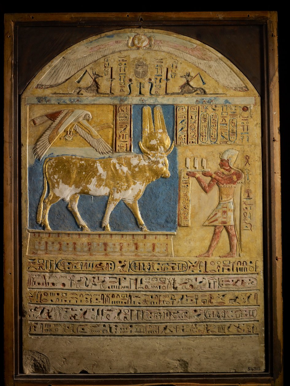 Letzte Pharaonen; MM7836; Ägypten; Das Ägyptische Museum; Ptolemäische Zeit; Stela, vergoldet von Kenneth Garrett